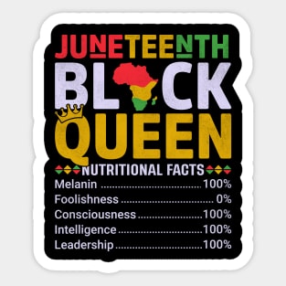 Black Queen Facts, Juneteenth, Black History Sticker